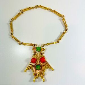 Vintage 1970’s RARE Castlecliff Horseshoe Nail Aztec Sunburst Necklace Bohemian